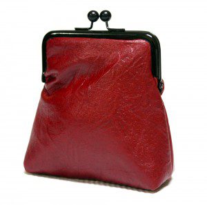 Maroon Leather Pico Pouch