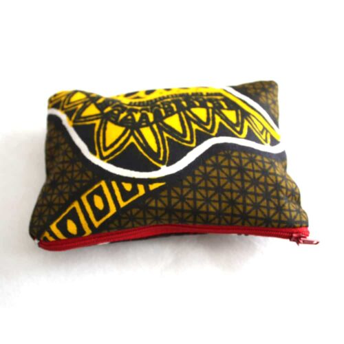 Green and Yellow Shell Zipper Pouch