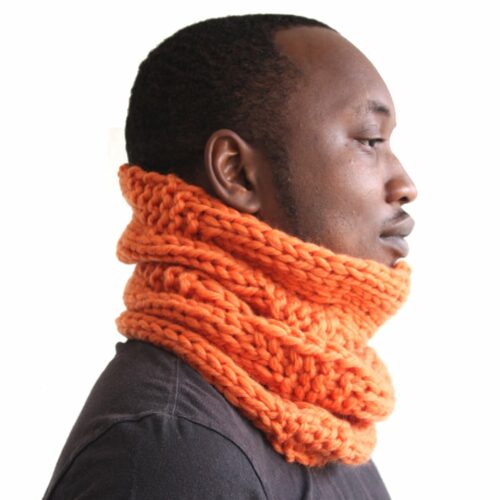 Bright Orange Wool Neck Warmer