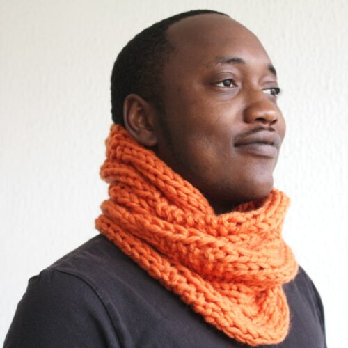Bright Orange Wool Neck Warmer - Image 4