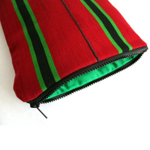 Maroon Stripe Aso Oke iPad Sleeve - Image 4