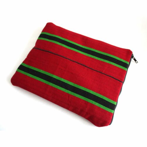 Maroon Stripe Aso Oke iPad Sleeve