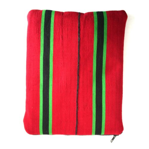 Maroon Stripe Aso Oke iPad Sleeve - Image 2