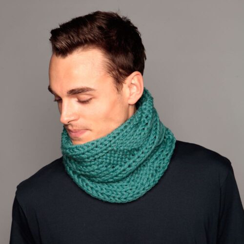 Dark teal snood