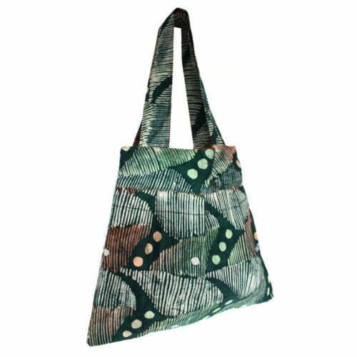 Green African Print Tote bag
