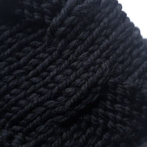 Black Chunky Knit Cowl