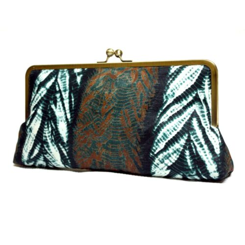 Leaves Batik Mega Snap Clutch
