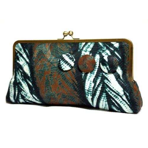 Leaves Batik Mega Snap Clutch