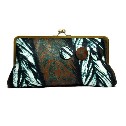 Leaves Batik Mega Snap Clutch