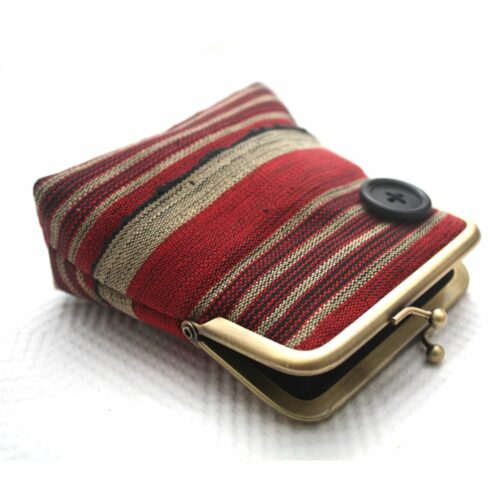 Strawberry Aso Oke Pico Pouch - Image 3