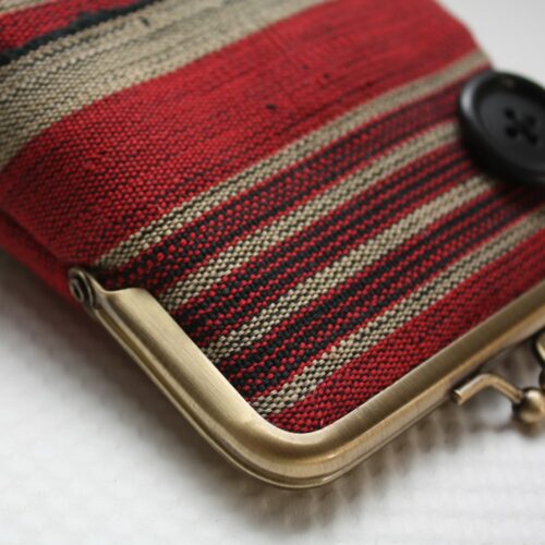 Strawberry Aso Oke Pico Pouch - Image 6