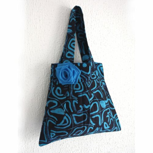 Black and Turquoise Bee Bag