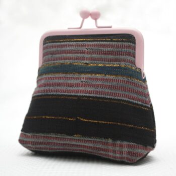 Black and Pink Aso Oke pouch