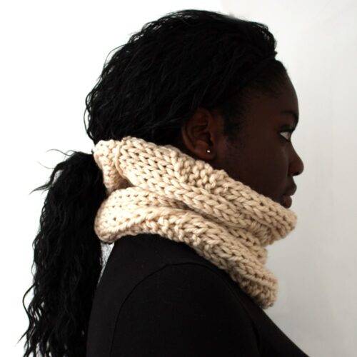 Cream Wool Cowl