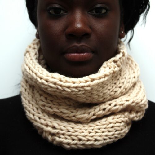 Cream Wool Cowl