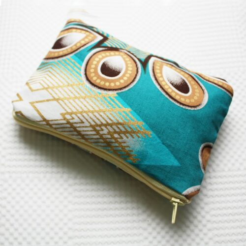 Teal Zipper Pouch