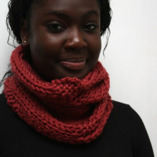 Wine wool cowl