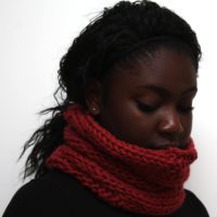 Wine wool cowl