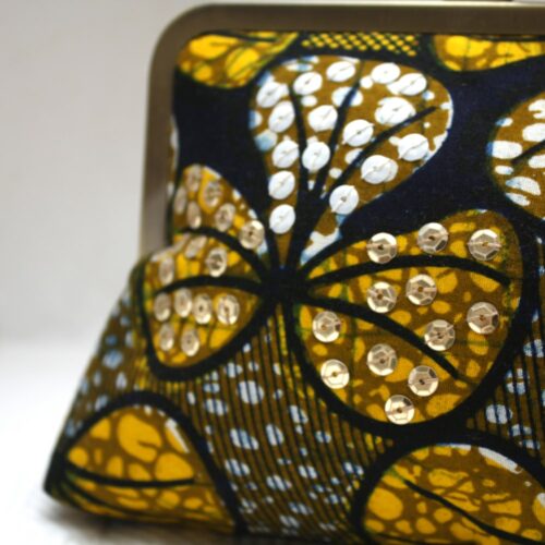 Yellow Petals Mini Snap Clutch