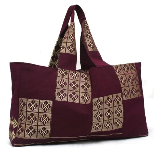 Wine and Gold Tommy Tote