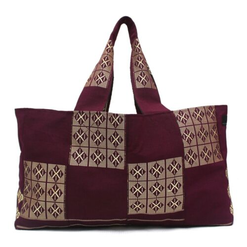 Wine and Gold Tommy Tote