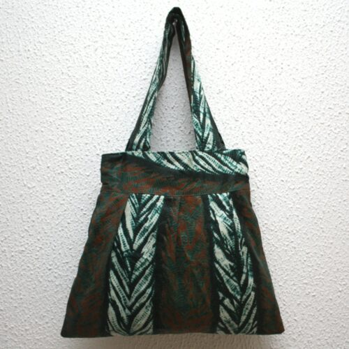 Green Leaves handmade Batik tote bag