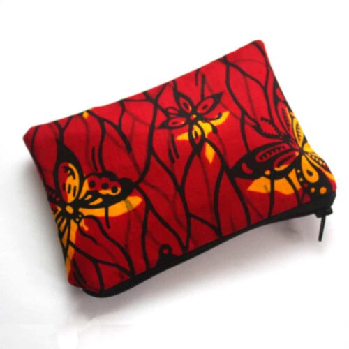 Red Butterfly print zipper