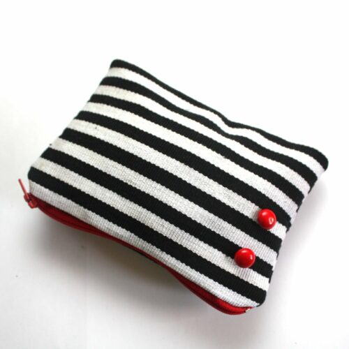 Red Zebra Zipper Pouch Set