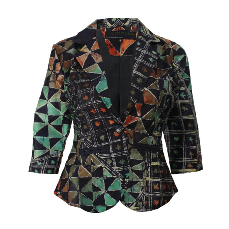 Indigo Black Cotton Blazer