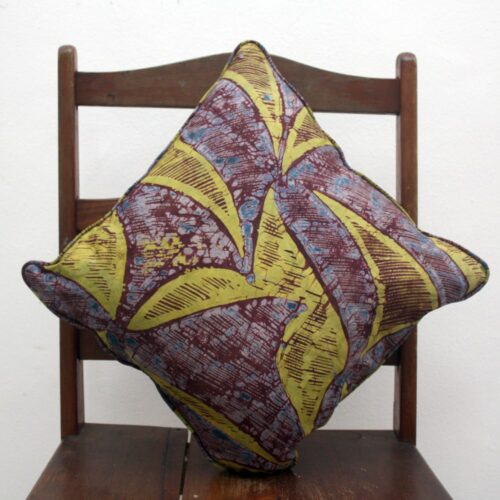 Aubergine Lime African Cushion