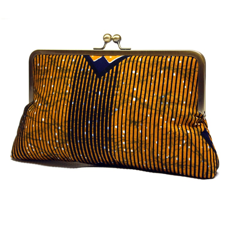 Yellow Diamonds Ankara Print Handbag