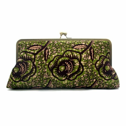 Chocolate Rose Ankara Clutch