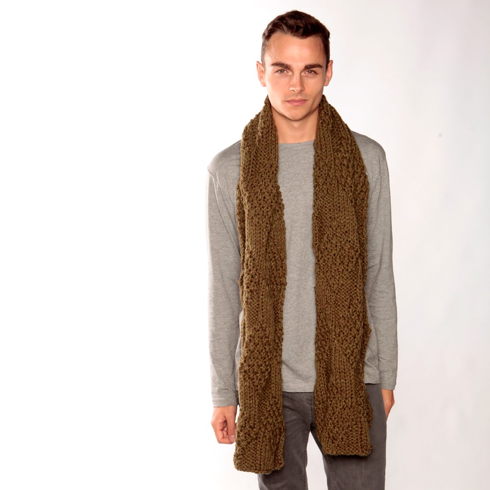 Long Army Green Scarf