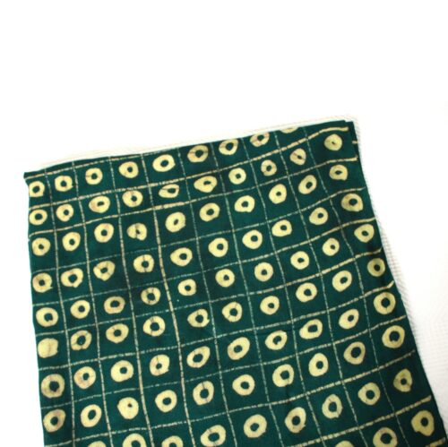 Yellow Circles Adire Shawl