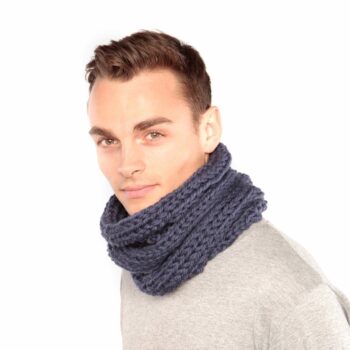 Blue Chunky Knit Snood