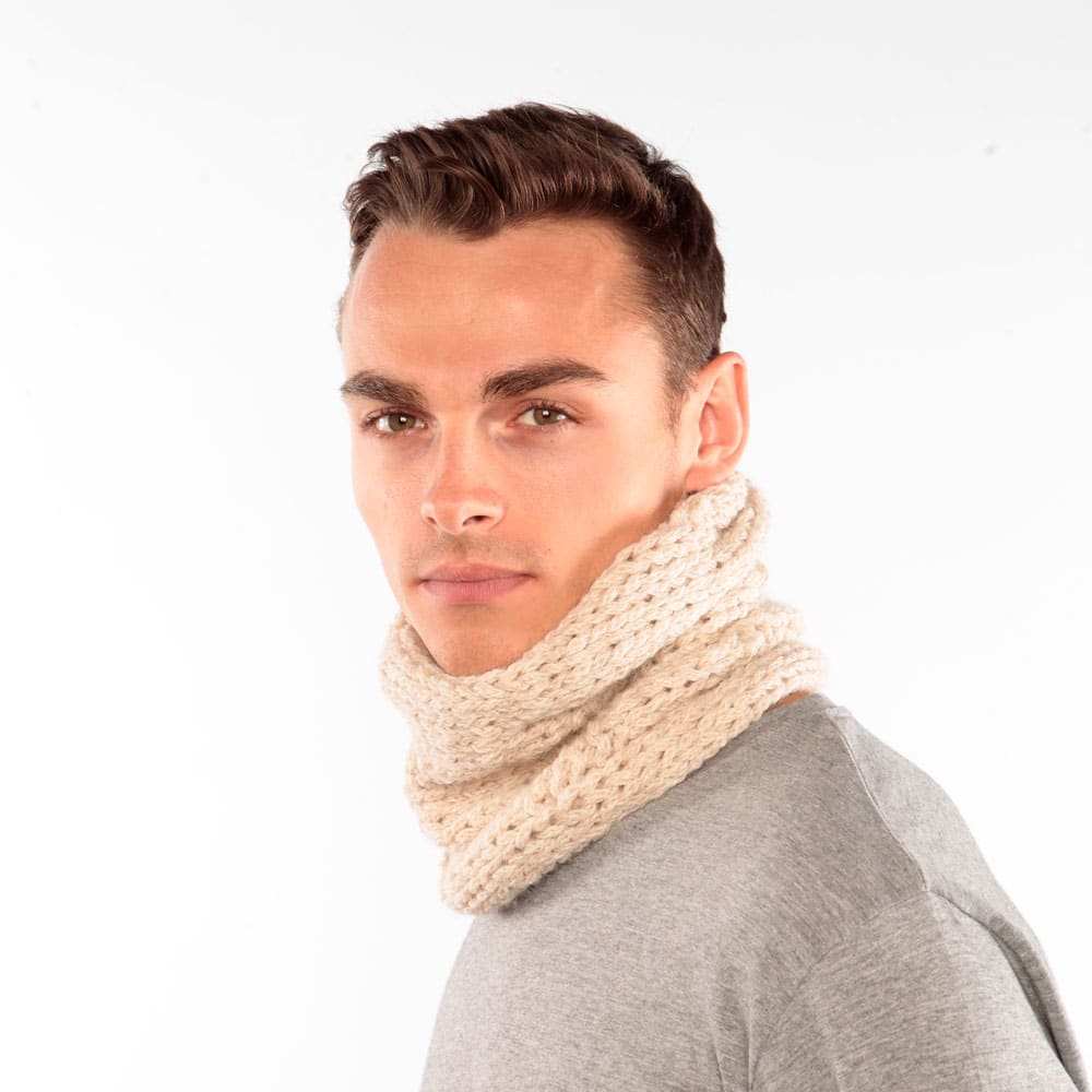 Cream Alpaca Knit Snood