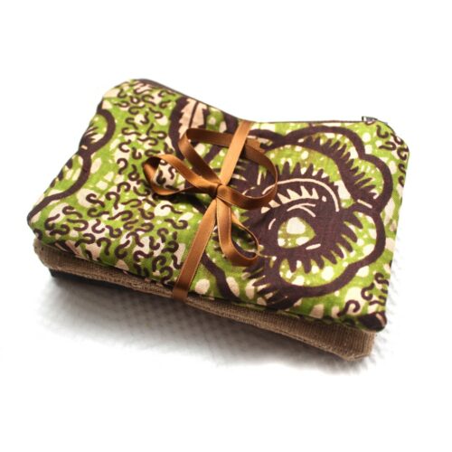 Leaf and Chocolate African Zipper Pouch Set - Image 6