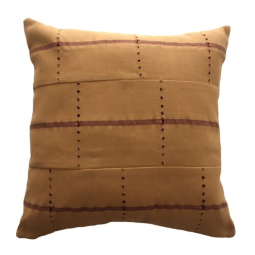 Beige Aso Oke Cushion