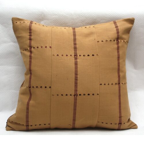 Beige Aso Oke Cushion