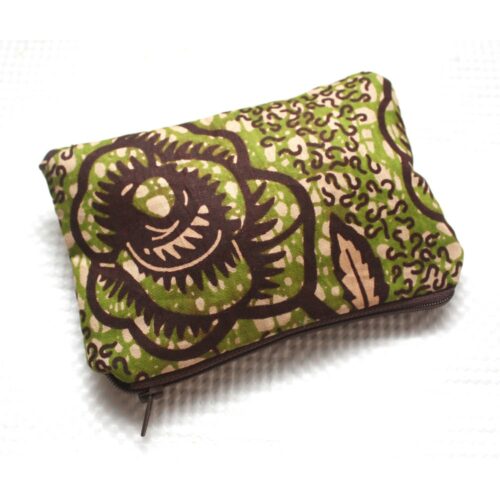 Green and Brown Ankara Zipper