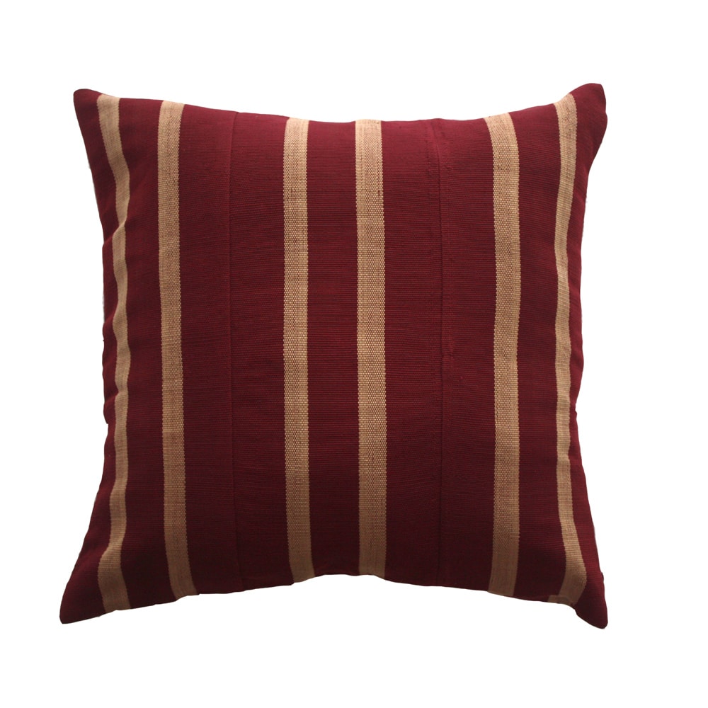 Maroon Aso Oke Cushion