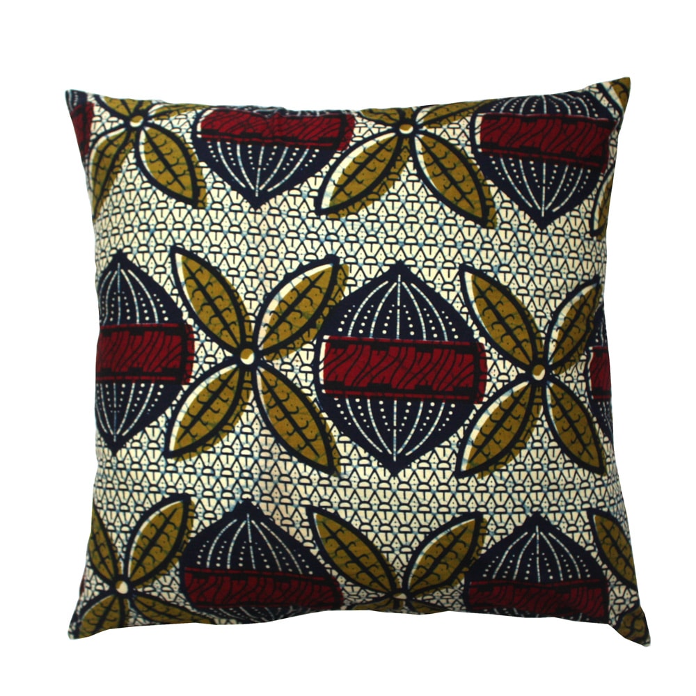 Maroon Seed Ankara Cushion