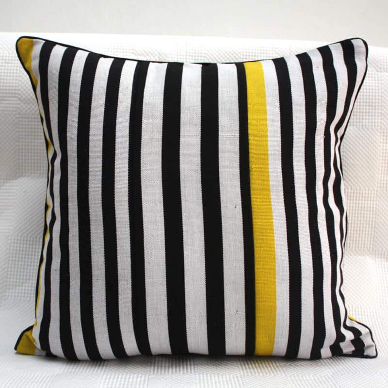 Yellow Zebra Cushion