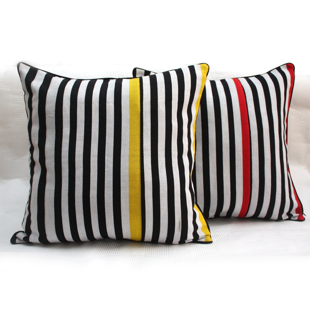 Zebra Pop Aso-oke Cushions