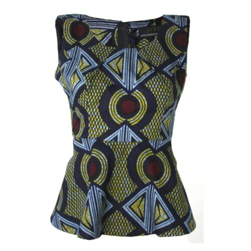 Ankara Print Peplum Top