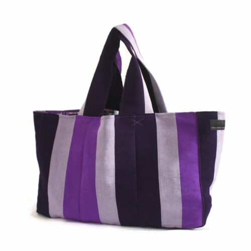 Radiant Orchid Tommy Tote in Aso-Oke