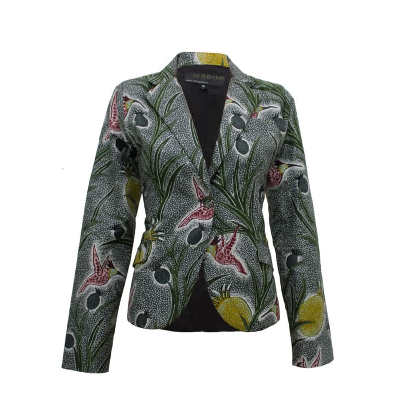 Humming Bird Ankara Print Jacket