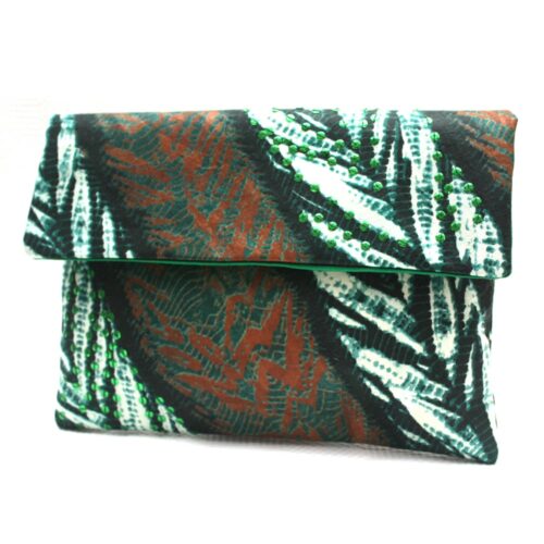 Emerald Leaves Batik Listra Clutch