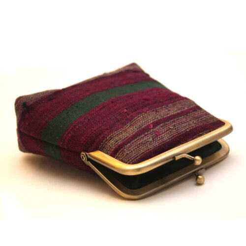 Dark Magenta Aso Oke Pico Pouch