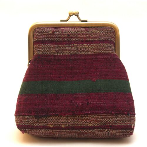 Dark Magenta Aso Oke Pico Pouch